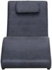 vidaXL Chaiselongue mit Kissen Grau Wildleder-Optik [281283] Bild 3