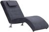 vidaXL Chaiselongue mit Kissen Grau Wildleder-Optik [281283] Bild 2