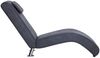 vidaXL Chaiselongue mit Kissen Grau Wildleder-Optik [281283] Bild 4