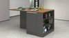 Dmora Kücheninsel Abern, Mehrzweckschrank, Küchenzeile Schrank, Zusätzlicher Tisch, 100 % Made in Italy, 160 x 90 x 90 cm, Anthrazit und Eiche Bild 2