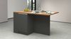 Dmora Kücheninsel Abern, Mehrzweckschrank, Küchenzeile Schrank, Zusätzlicher Tisch, 100 % Made in Italy, 160 x 90 x 90 cm, Anthrazit und Eiche Bild 5