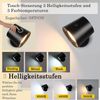 ZMH Innenwandleuchte Metallkäfig, dimmbare moderne 360° verstellbare Metalldeckenleuchte schwarzes Design Bild 2