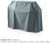 Lumaland Grillabdeckung Grill Abdeckhaube 165 x 63 x 125 cm - Wasserdicht - Reißfestes Oxford 600D Gewebe - 280 g/m² - Abdeckhaube für Gasgrill - Windfest, UV-beständig - in Grün/Grau Bild 4