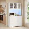 Bealife Buffet Küchenschrank mit Arbeitsplatte und 3 Schubladen (Mit LED-Licht (farblich einstellbar) & Steckdose) Bild 2