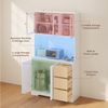 Bealife Buffet Küchenschrank mit Arbeitsplatte und 3 Schubladen (Mit LED-Licht (farblich einstellbar) & Steckdose) Bild 3