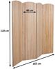 Bambus Paravent HWC-O30, Raumteiler Trennwand Sichtschutz, zusammenklappbar 4 Paneele 170x162cm Bild 3