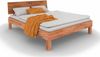 Bett Zigo 1 Sonderlänge 80x210 Kernbuche massiv mit Holzkopfteil und Holzbeinen Bild 1