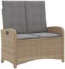 vidaXL 4-tlg. Garten-Essgruppe mit Kissen Beige Poly Rattan 3277372 Bild 4