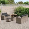vidaXL Gartensofa-set mit Kissen 8 pcs Grau Poly-Rattan 3361563 Bild 3