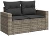 vidaXL Gartensofa-set mit Kissen 8 pcs Grau Poly-Rattan 3361563 Bild 4