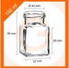gouveo Vorratsglas Einmachgläser 150 ml eckig mit Schraub-Deckel - Kleine Vorratsgläser, (12-tlg), Weiß Bild 3