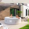 HOME DELUXE Outdoor-Whirlpool 'Splash', Ø 208 cm, für 6 Personen, inkl. Kissen, Getränkehalter & Sonnendach, grau Bild 5