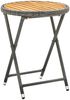 vidaXL 3-tlg. Bistro-Set mit Kissen Grau Poly Rattan & Akazienholz 3278754 Bild 4