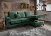 Polsterecke >Rube< Schlaffunktion, Stauraum, Cord moosgrün - 240x92x150cm (BxHxT) Bild 4