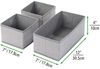 Aufbewahrungsbox Stoffkisten Organizer mDesign 3er Set 2 Größen grau Bild 5