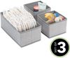 Aufbewahrungsbox Stoffkisten Organizer mDesign 3er Set 2 Größen grau Bild 2