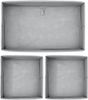Aufbewahrungsbox Stoffkisten Organizer mDesign 3er Set 2 Größen grau Bild 4