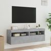vidaXL TV-Wandschränke mit LED-Leuchten 2 Stk. Betongrau 60x30x40 cm 837190 Bild 5