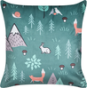 Kissen 2er Set Für Kinder Tiermuster FOOTHILL Samtstoff 45 x 45 cm Mintgrün Bild 4