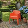 Gartenstuhl HENRI 4er Set - 73 x 57 x 78 cm, Kunststoff, Orange | Stapelstuhl Loungestuhl Garten Outdoor-Stuhl Bild 3