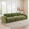 3-Sitzer Sofa 281×95×76 cm aus Chenille rahmenlos modular, grün Bild 2