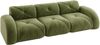 3-Sitzer Sofa 281×95×76 cm aus Chenille rahmenlos modular, grün Bild 5