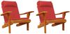 vidaXL Adirondack-Auflagen 2 Stk. Rot Oxford-Gewebe 361836 Bild 4