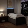 vidaXL Boxspringbett mit Matratze Dunkelbraun 100x200 cm Stoff 3292716 Bild 5
