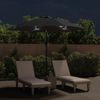 vidaXL Sonnenschirm mit LED-Leuchten und Stahlmast 300 cm Schwarz 47134 Bild 3