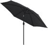 vidaXL Sonnenschirm mit LED-Leuchten und Stahlmast 300 cm Schwarz 47134 Bild 4
