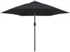 vidaXL Sonnenschirm mit LED-Leuchten und Stahlmast 300 cm Schwarz 47134 Bild 2
