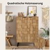 SeedWave Schuhschrank Vielseitiger Schuhschrank Geschlossener Holz Schuhregal mit 5 Fächern Verstellbare Einlegeböde Bild 2