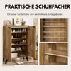 SeedWave Schuhschrank Vielseitiger Schuhschrank Geschlossener Holz Schuhregal mit 5 Fächern Verstellbare Einlegeböde Bild 3
