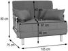 Schlafsessel HWC-K29, Klappsessel Schlafsofa Gästebett Relaxsessel, Liegefläche 186x97cm Stoff (270g/m²) ~ gelb Bild 3