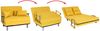 Schlafsessel HWC-K29, Klappsessel Schlafsofa Gästebett Relaxsessel, Liegefläche 186x97cm Stoff (270g/m²) ~ gelb Bild 4