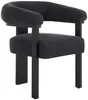 Vente-unique - LIVELIA Stuhl Stoff Grau - B 60 cm x H 78 cm x L 64 cm Bild 3