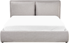 Bett mit Stauraum BAJONNA Stoff Hellgrau 160 x 200 cm Bild 4