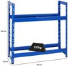 PROREGAL® Schwerlastregal Reifenregal Räderregal TIGER HxBxT 100x110x35cm 8 Reifen auf 2 Ebenen, Für 8 Winterreifen Sommerreifen Allwetterreifen bis 300kg Gesamtlast Bild 2