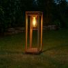 Sockelleuchte, Aluminium Holzoptik, H 50 cm Bild 4