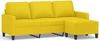 vidaXL 3-Sitzer-Sofa mit Hocker Hellgelb 180 cm Stoff 3201042 Bild 2