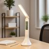LED Tischleuchte, Touchdimmer, Uhr, H 26 cm Bild 3