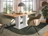 Esstisch Home-X in Eiche und weiß ausziehbar 150 - 190 cm Bild 2