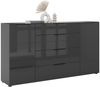 Sideboard >style< in anthrazit matt - Anthrazitglas - 180x98,7x40cm (BxHxT) Bild 3