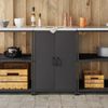 vidaXL Küchenaufbewahrung HATTEM Schwarz 60 x 50 x 92 cm Stahl 874989 Bild 4