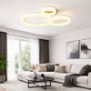 LED Deckenleuchte, Ringe, sandfarben, weiß, L 51 cm Bild 3