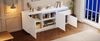 Sideboard B 140 x T 40 x H 60 cm aus MDF in Weiß, Hochglanz-Fronten, LED & verstellbare Einlegeböden Bild 2