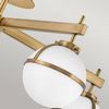 Elstead Lighting Hollis Deckenleuchte Semi-Flush 5-Light Messing Opalglas E14 IP44 Bild 4