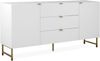 Finori Edinburgh 51A Sideboard, weiß | Sideboard für Wohnzimmer | Maß: B x H x T ca. 179 x 90 x 40,5 cm | Sideboard mit 2 Türen, 2 Einlegeböden und 3 Schubkästen Bild 3