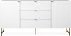 Finori Edinburgh 51A Sideboard, weiß | Sideboard für Wohnzimmer | Maß: B x H x T ca. 179 x 90 x 40,5 cm | Sideboard mit 2 Türen, 2 Einlegeböden und 3 Schubkästen Bild 4