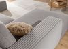 Ecksofa Azzano, Couch U-Form, Sofa U-Form, Sofa Breitcord Stoff, 360 x 85 x 188 cm, Hellgrau Bild 3